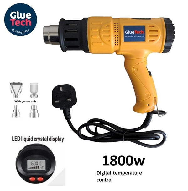 1800W Professional Hot Air Gun digital monitor Variable Temperature yellow