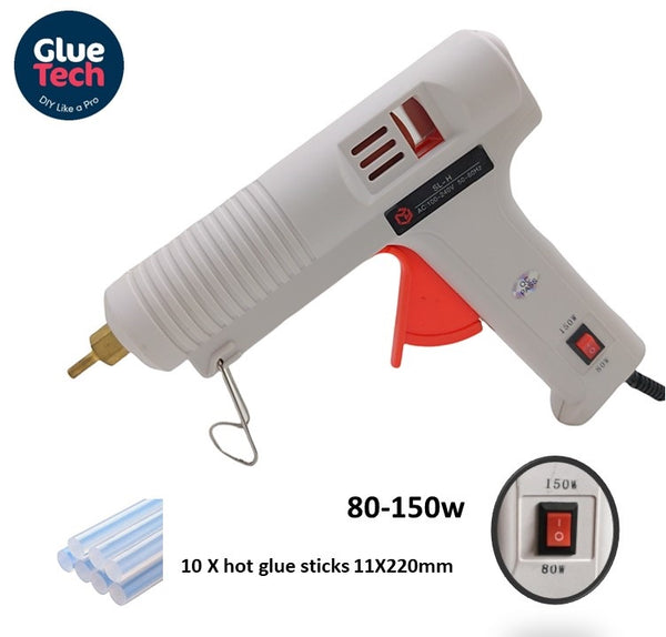 80w-150w Professional Glue Gun two temperature switch (With 10 Sticks)