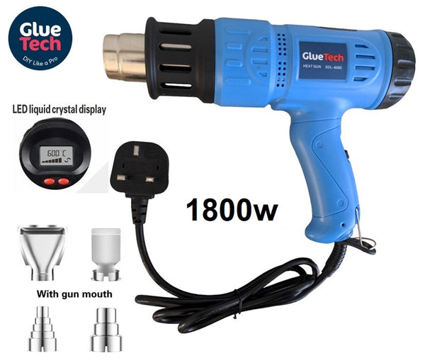 1800W Professional Hot Air Gun digital monitor Variable Temperature Blue