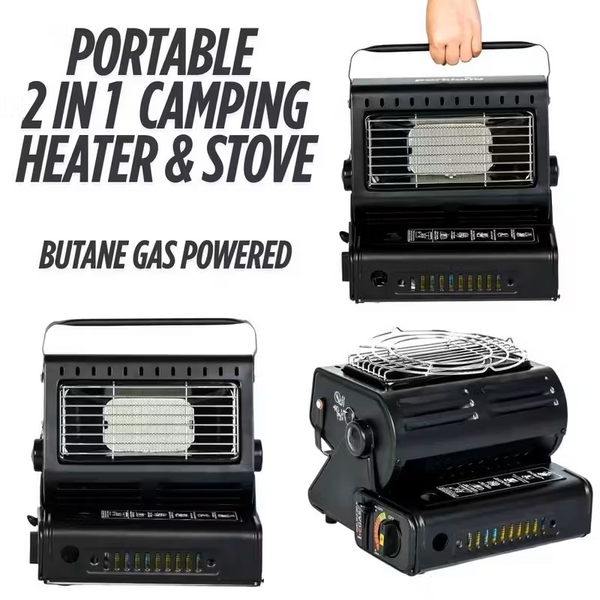 Camping Gas Heater & Cooker – Butane-Powered