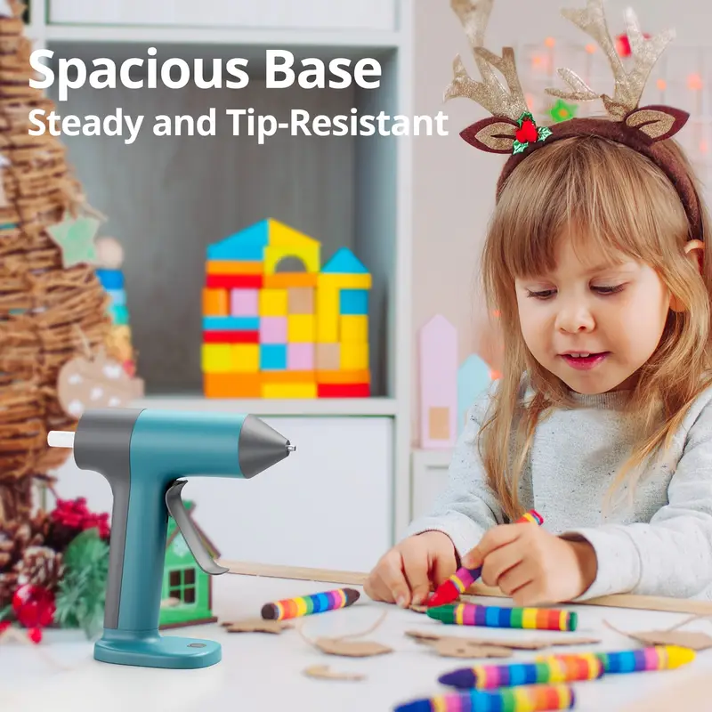 Rechargeable Mini Hot Glue Gun – Fast Heating, USB-C, Ideal for Crafting