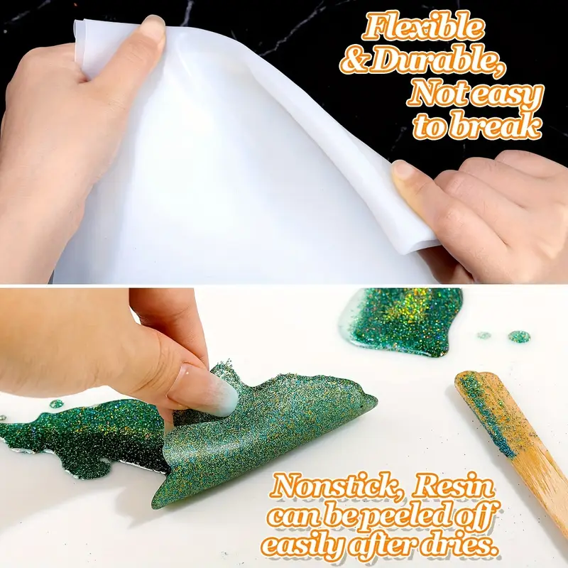 XL Clear Silicone Mat – Nonstick Craft Sheet (59.4×39.6 cm) for Resin, Clay & Nail Art