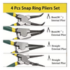 4pcs Circlip Pliers Set – Internal & External Snap Ring Tools with Case (17.8cm)