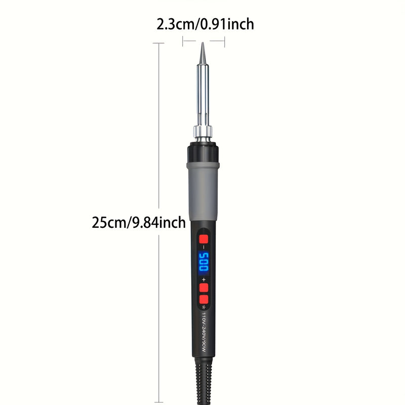 Digital Soldering Iron Kit – 90W Ceramic Heater with LCD Display