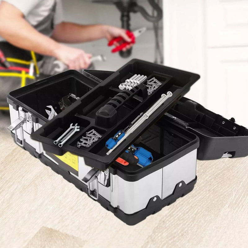 17" Heavy-Duty Metal Toolbox