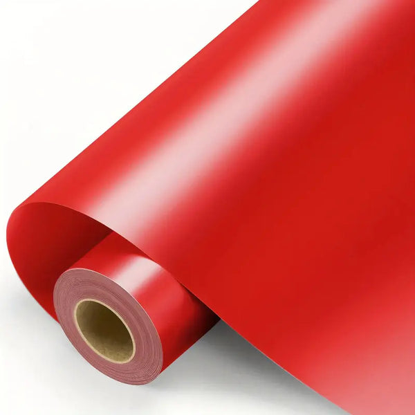 Self Adhesive Vinyl RED 12"x10FT Permanent Vinyl, Sticker Roll