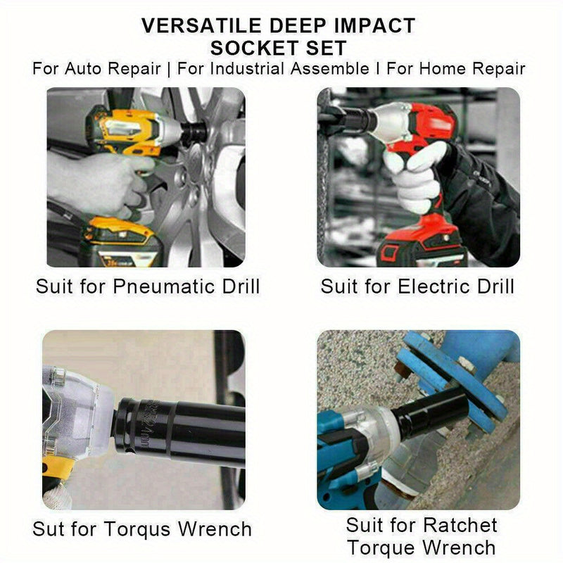10-Piece 1/2" Drive Deep Impact Socket Set