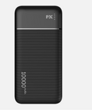 FX 10000mAh Power Bank USB-C 3A Fast Charge 3-Port Portable Charger Black