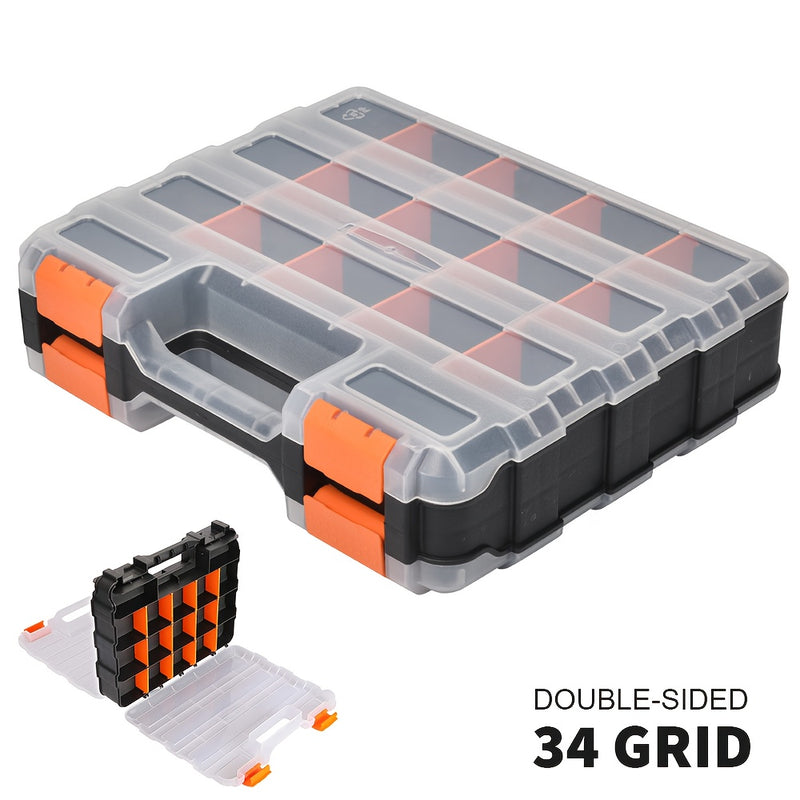 34-Slot Heavy-Duty Double-Sided Storage Box