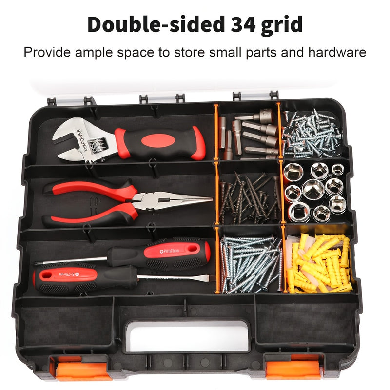 34-Slot Heavy-Duty Double-Sided Storage Box