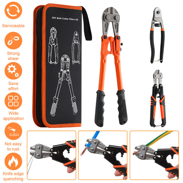 3-Piece Heavy Duty Bolt Cutter Set