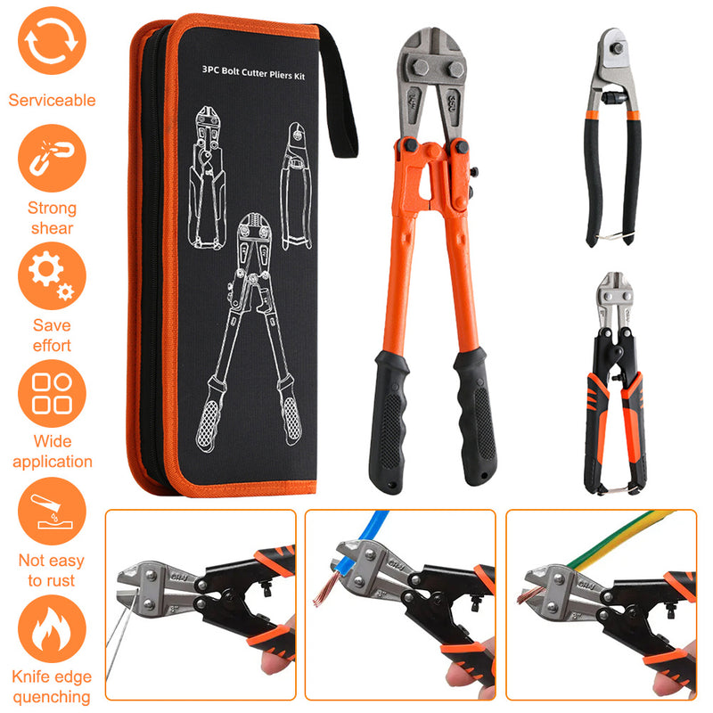 3-Piece Heavy Duty Bolt Cutter Set
