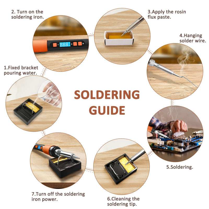 11-in-1 Digital Soldering Iron Kit – 90W Ceramic Heater with LCD Display