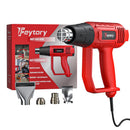 2000W Heat Gun Hot Air Gun Dual Temperature 4 Nozzles - Red