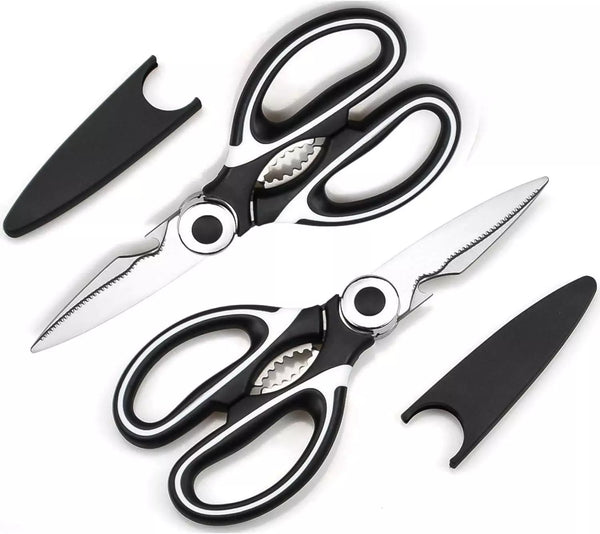 2 x Kitchen Scissors Heavy Duty Stainless Steel Shears Household Multi Purpose