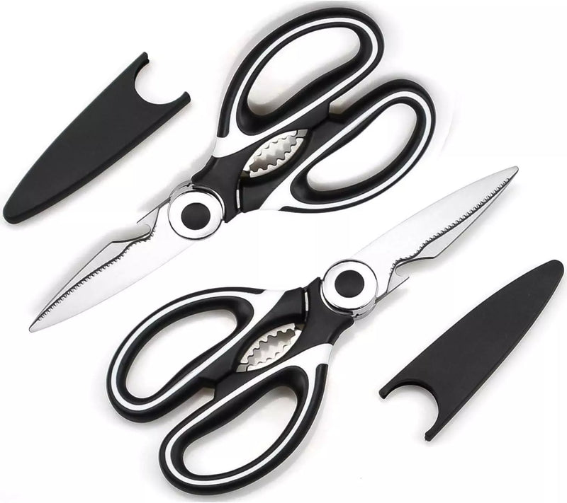 2 x Kitchen Scissors Heavy Duty Stainless Steel Shears Household Multi Purpose