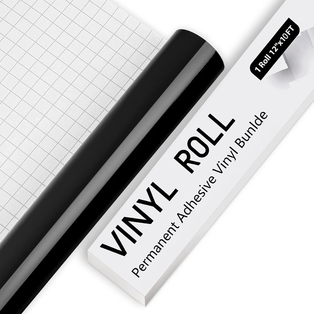 Black Heat Transfer Vinyl Rolls - 12 x 10FT Black Iron on Vinyl