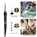 80W Adjustable Temperature Soldering Iron Kit with Digital Multimeter Electronics Welding Tool Set