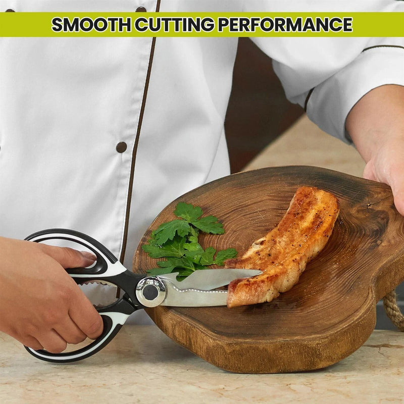 2 x Kitchen Scissors Heavy Duty Stainless Steel Shears Household Multi Purpose