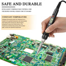 80W Adjustable Temperature Soldering Iron Kit with Digital Multimeter Electronics Welding Tool Set