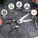 2 x Kitchen Scissors Heavy Duty Stainless Steel Shears Household Multi Purpose