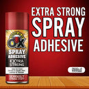 3x Heavy Duty Spray Adhesive 500ml Multi Purpose Glue Carpet Fabric Leather Aerosol