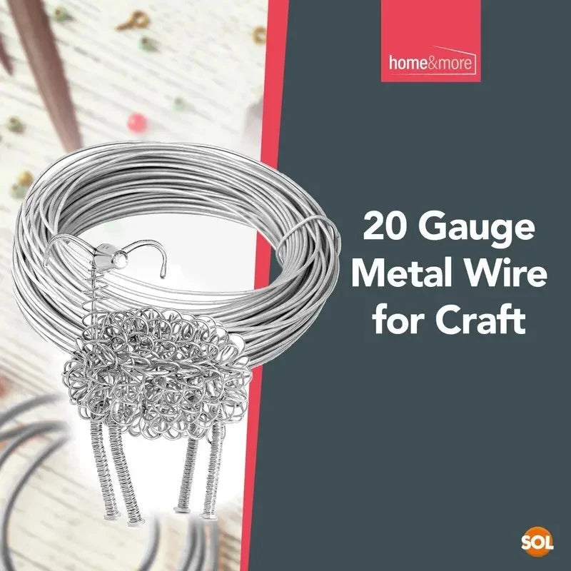 50M Craft Wire – 0.7mm (20 Gauge) Silver Aluminium