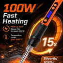 100W Digital LCD Soldering Iron Adjustable Temperature 200-500°C UK Plug