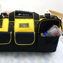 20" Heavy Duty Tool Bag with Hard Base &amp; Shoulder Strap