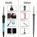 60W Adjustable Soldering Iron Kit Electronics Welding Repair Tool Set UK Plug