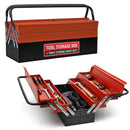 Heavy Duty 56cm  Metal Cantilever Toolbox 5 Tray Tool Box Steel Storage Organiser Red