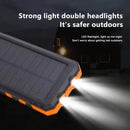 Solar Power Bank Waterproof Dual USB LED Portable Charger Battery Pack 9000000mAh