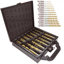 99Pc Titanium Coated HSS Drill Bit Set Metal Wood Plastic Twist Bits With Case