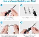 Soldering Iron Kit 60W Electronics Welding Irons Solder Tools Adjustable Wire UK