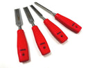 4Pc Wood Chisel Set Bevel Edge Woodworking Carpentry Hand Tools 1/4 1/2 3/4 1"
