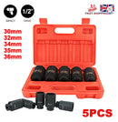 5pc Heavy Duty Deep Impact Socket Set 1/2" Drive – 30-36mm