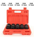 5pc Heavy Duty Deep Impact Socket Set 1/2" Drive – 30-36mm