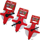 Neilsen Open Reel Fibreglass Tape Measure - Metric Imperial 30m 50m 100m