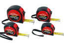 Neilsen 4pc Tape Measure Set Easy Lock Metric & Imperial 3m 5m 7.5m 10m