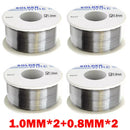 4x 50g Rosin Core Solder Wire 0.8mm 1.0mm 63/37 Tin Lead Flux Electronics