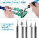 Soldering Iron Kit 60W Electronics Welding Irons Solder Tools Adjustable Wire UK