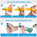 Soldering Iron Kit 60W Electronics Welding Irons Solder Tools Adjustable Wire UK