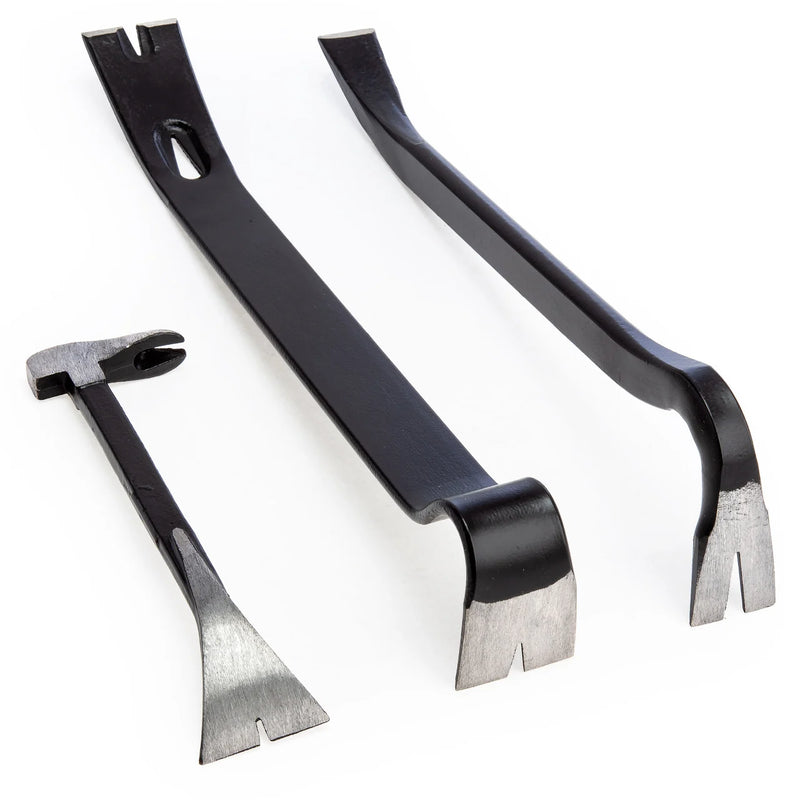 XTrade 3-Piece Pry Bar Set – 8”, 14”, 15” | Heavy-Duty Demolition & Nail Removal Tools