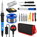 Soldering Iron Kit 60W Electronics Welding Irons Solder Tools Adjustable Wire UK