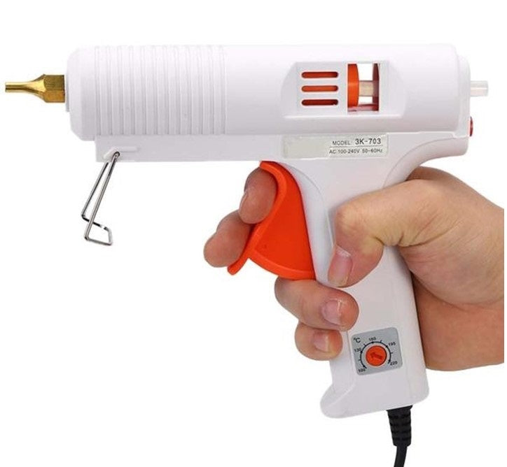 120W Professional Hot Glue Gun With Adjustable Thermostat (With 10 Sticks)