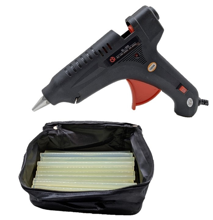 60W GLUE GUN +Carrying case+12 Hot Glue Sticks 11*220mm & kit bag for Craft DIY