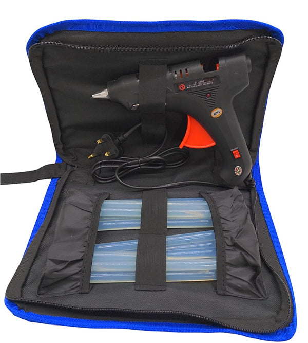 60W Hot Glue Gun KIT DIY Kit BLACK (With 15 Sticks and Bag)