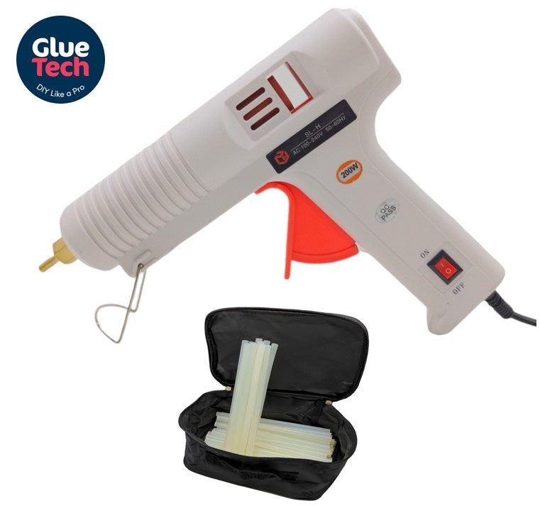 200W Professional Hot GLUE GUN +Carrying case+12 Hot Glue Sticks 11*220mm