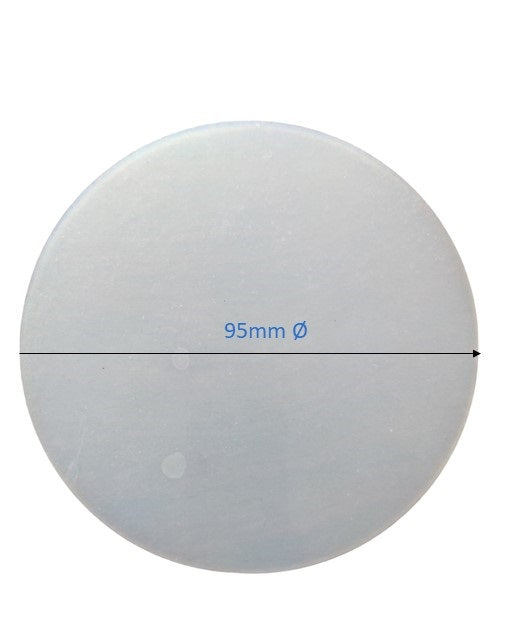 Round Silicone Rubber Sheet Clear White Ø 95mm/180mm