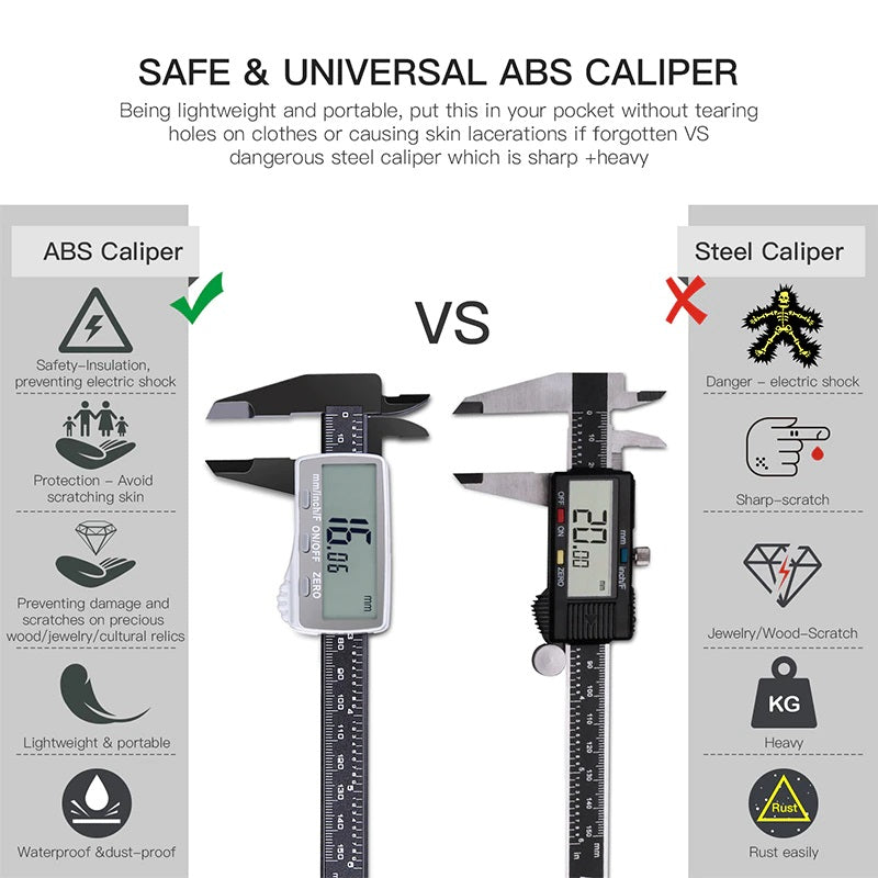 TACKLIFE  Digital Caliper 150 Mm DC01, Large LCD Display, Adjustable Accuracy